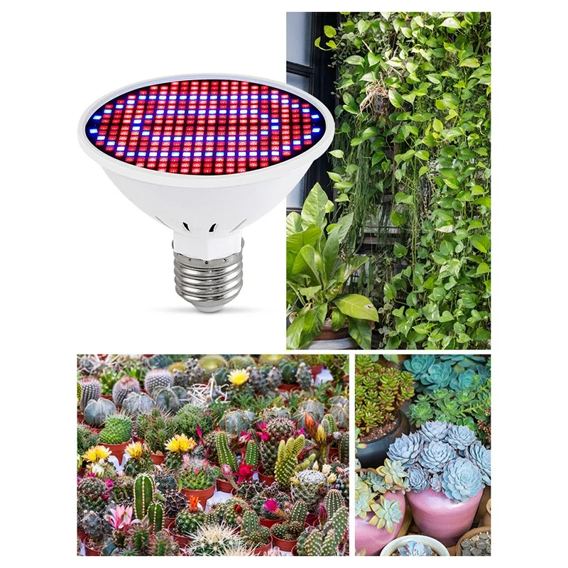 E27 300Leds Augalų Auga Lempa Led Full spectrum Augimo Lemputes, Gėlių Daigų Fito Lempos Patalpų Hydroponic Augalai