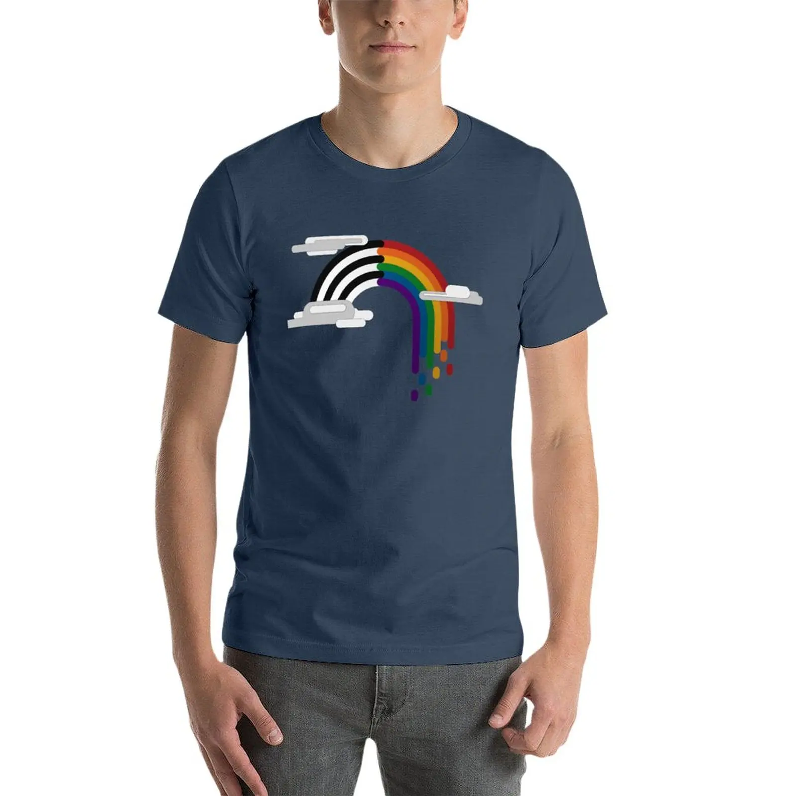 Naujas LGBT Ally Pasididžiavimas Vėliavos Minimalistinio Lašelinę Vaivorykštė Dizaino T-Shirt grafikos t shirt, derliaus drabužius Anime, t-marškinėliai, vyriški t shirts
