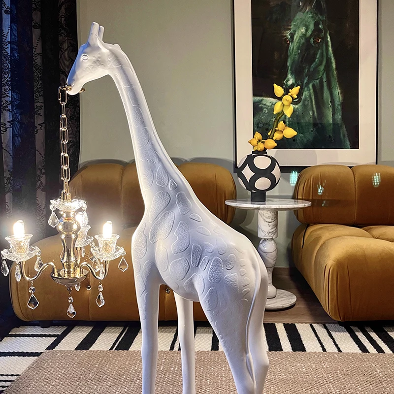 Qf Žirafa Grindų Lempos Kambarį Miegamojo Puošmena Stalo Lempa