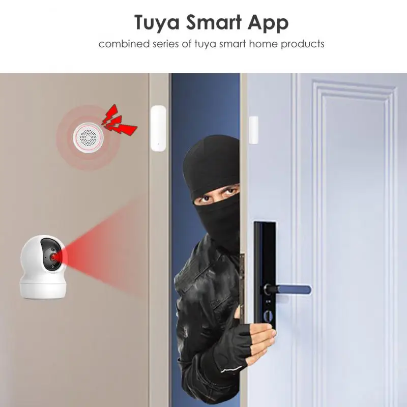 1~10VNT Tuya WiFi Smart Durų Jutiklis Atviras Duris Uždarytas Detektoriai Smart Home Security Apsaugos Signalizacijos Sistema, Pažangaus Gyvybės APP