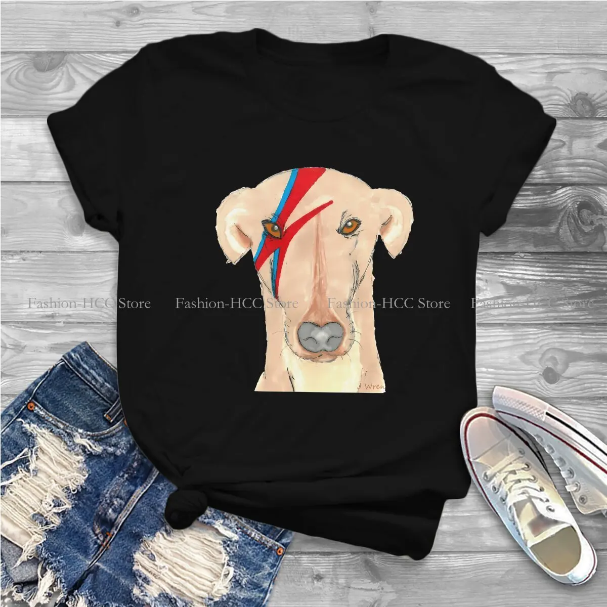 Ziggy Stardog Apvalios Apykaklės Poliesteris Marškinėlius Skalikų Šunų Basic Marškinėliai Moterims Drabužių Individualumą