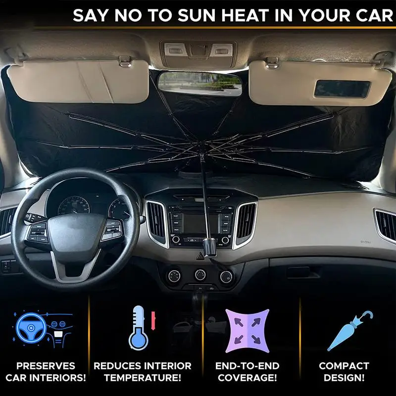 Automobilių Skėtis nuo Saulės Pavėsyje Padengti Auto Priekinio Lango skėtį nuo saulės Apima Sulankstomas Saulės UV Apsauga Išlaikyti Savo Transporto priemonės Kietas Interjeras