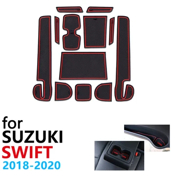 Anti-Slip Gumos Puodelio, Pagalvėlės, Durų Groove Kilimėlis Suzuki Swift 4 ZC33S 2018 2019 2020 Sporto Dzire Automobilių Reikmenys kilimėlis telefono