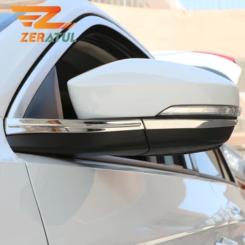 Zeratul Auto Nerūdijančio Plieno Automobilio galinio vaizdo Veidrodėlio Dangtelį Apdailos Lipdukai 