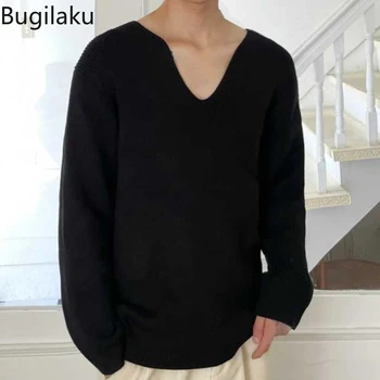 Bugilaku nišą dizaino Honkongo stiliaus prarasti V-kaklo megztinis su vyriškas ir moteriškas bazės
