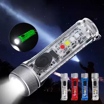 Kempingas Priemonė Ultra Ryškus LED Žibintuvėlis Keychain Fotoblykstės Žibintuvėlis paketų prižiūrėtojų raktinę Kišeninis Žibintuvėlis LED Pultelio Šviesos