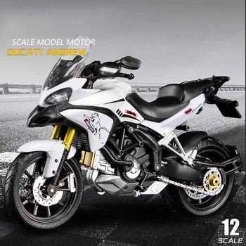 1/12 Ducati MTS Enduro lydinio Motociklo Modelis Žaislinių Transporto priemonių Surinkimo Autobike Shork-Absorberis Kelių Autocycle Žaislai Automobilį