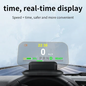 Aukštos raiškos HUD Automobilių Head Up Display greičio viršijimo Signalas Spidometras GPS HUD Skaitmeniniai Matuokliai Auto Nuovargį Vairavimo Priminimas 40GF