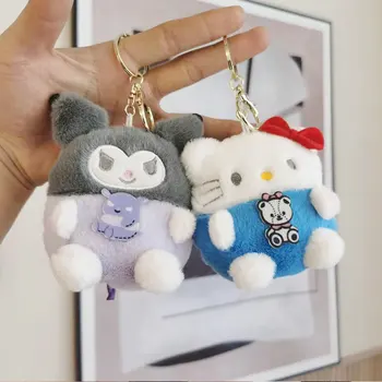 Sanrio Hello Kitty Cinnamoroll Kuromi Pliušinis Lėlės Žaislas Kawaii Pliušinis Keychain Kuprinės Pakabuką Aksesuaras Pakabukas Vaikų Dovanų