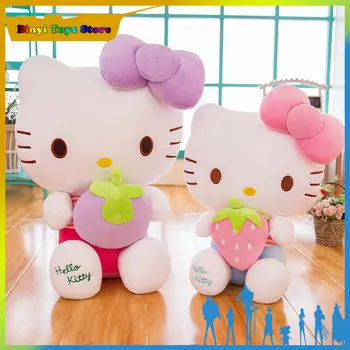 Sandėlyje Originalus:Cartoon vaisių Hello Kitty lėlės pagalvę Hello Kitty Įdaryti žaislas gimtadienio dovana mergina Vaikų Gimtadienio dovana