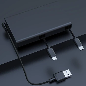 Dvigubas Kabelis Atgal Įkroviklis Adapteris Daugiafunkcinis Automobilio Galinės Sėdynės USB Įkroviklis Ištraukiama 8 Pin Tipas-C 
