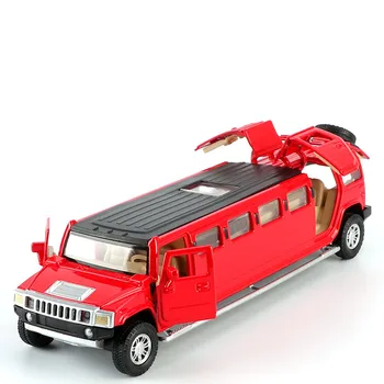 1:32 Prailgintas Hummer Off-road Lydinio Modelis,modeliavimas, lieto Metalo Garso ir Šviesos Traukti Atgal Žaislas Automobilio Modelį