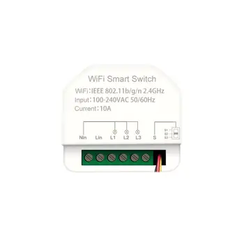 Tuya Wifi Mini Smart Switch 3Gang 100-240V Laikmatis Jungikliai Valdytojas Smart Home 
