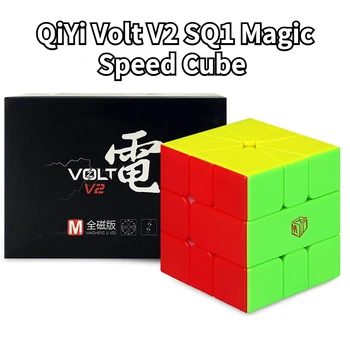 [Funcube] QiYi Volt V2 SQ1 Magija Greitis Kubo QiYi XMD Volt Aikštėje 1 V2 M Magnetinių Magic Cube Stickerless Qiyi X-MAN Volt SQ-1