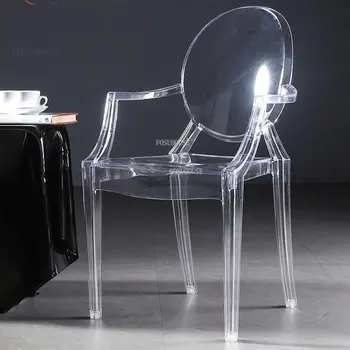 Šiaurės Valgomojo Kėdės, Virtuvės Akrilas Skaidrus Plastiko Kėdė Kristalų Velnias Dvasios Kėdė Makiažas Fotelis A