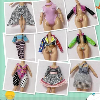 6 punkte lėlės pakeitimo drabužių 26cm lėlės sesuo Licca maži audinio drabužiai lėlės drabužiai