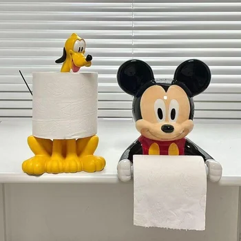 Disney Mickey Mouse Kūrybos Animacinių filmų Tualetas, Vonios kambarys Lentynos Perforacija-nemokamai Tualetinio Popieriaus, Sienos montuojamas Popieriaus Ritinio Keramikos Derva