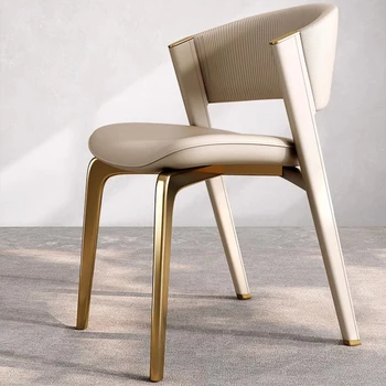 Kreivė Dizaino Valgomojo Kėdės Metalo Elegantiškas Aukso Kojos Office Šiaurės Kambarį Kėdės Salonas Virtuvės Sedie Cucina Namų Baldai