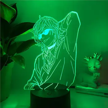 3D Naktį Lempos Anime Simbolių 3D Jutiklis Šviesos Spalvinga Touch Kontrolės 3D LED Nakties Šviesos, Miegamojo Kambarį Lauko