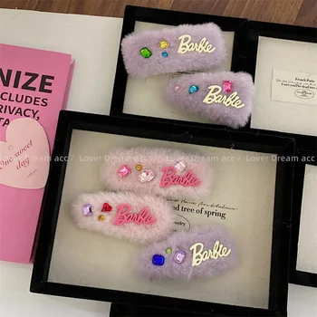 Animacinių Filmų Barbie Laišką Prabangus Plaukų Segtukas Saldus Mielas Bb Įrašą Pusėje Įrašus Kawaii Merginos Staigius Plaukų Aksesuarai, Papuošalai, Dovanos