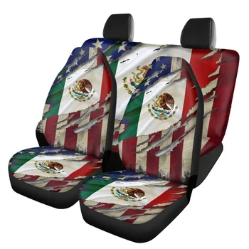 Meksika Emblema Modelio Auto Priekio Atgal Sėdynės Padengti Nustatyti Prekės Ženklo Dizainas Lengvas Montavimas Skalbti Interjero Aksesuarų Užsakymą Vaizdas