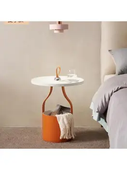 Italijos minimalistinio staliukas aukštos klasės dizainerio staliukas šviesos prabanga staliukas kūrybos sofos kampe apskritojo stalo