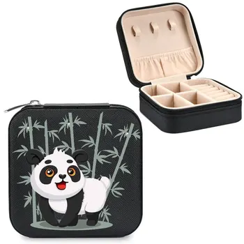 Papuošalų Dėžutė Karoliai, Žiedas, Auskarai Saugojimo Papuošalai Atveju Kelionės Nešiojamų Papuošalų Organizatorius Moterų, Mergaičių Mielas Panda Modelio