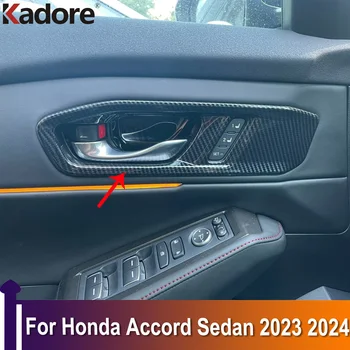 Honda Accord Sedanas 2023 2024 Interjero Pusės Durų Rankena Dubenėlį, Padengti Apdailos Apsaugos Lipdukas, Automobilių Reikmenys Anglies Pluošto