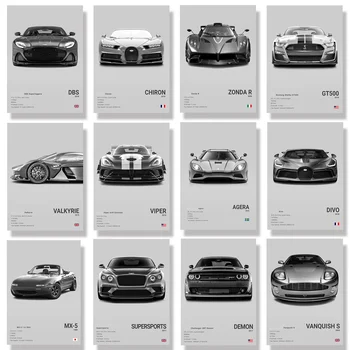 DBS VIPER GT500 populiarus prekės ženklas pasaulyje superautomobilį, Šiuolaikinio Dizaino ir stiliaus namo sienos meno apdailos plakatas estetinės Spausdinti Paveikslai Tapyba