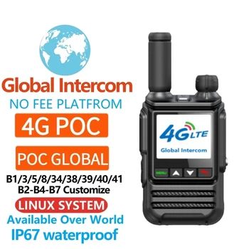 Global-Domofonas 4G PoC Interneto Dviejų krypčių Radijo IP-67 Sim Kortelės walkie talkie ilgo nuotolio 5000km pora (jokių mokesčių) Domofonas platforma