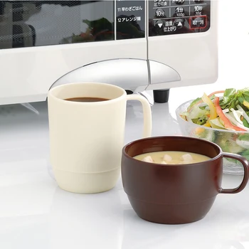 kavos puodelių, plastikinių kavos puodelių, mikrobangų rankena 330ml geriamojo taurės aukštos temperatūros varža 2 forma neprivaloma