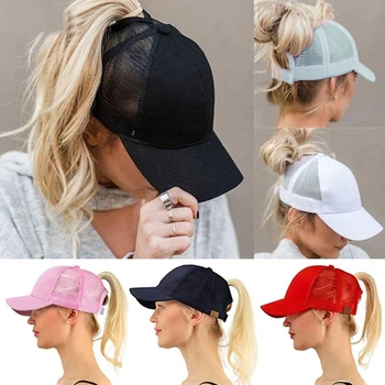 2023 Nauji plaukai surišti į uodegą Beisbolo kepuraitę Vasaros Moterų Reguliuojamas Black Hat Nepatogus Bžūp Atsitiktinis Medvilnės Mergina Snapback Akių Bžūp