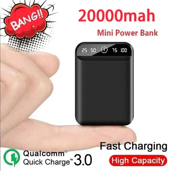 Lauko Avarinė Išorės Baterija 20000mAh Mini Portable Power Bank Su Dual USB jungtys Maitinimo Banko Xiaomi 
