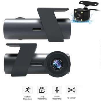 Nešiojamų Brūkšnys Kamera, Wifi, Dual-objektyvas Vairavimo Diktofonas Naktį 360 Laipsnių Sukimosi Automobilių Dvr Veidrodis Vaizdo įrašymo Automobilių Reikmenys
