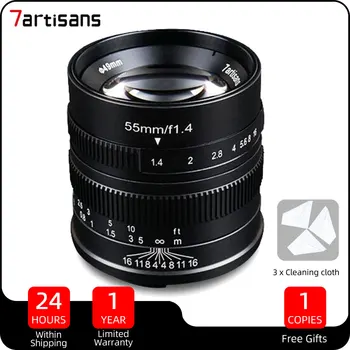 7artisans 55mm F1.4 APS-C Rankinis Fiksuotojo Didelės Diafragmos Portretų Objektyvas Sony E Fuji X Canon EOS-M LUMIX 
