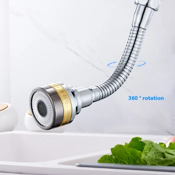 Vandens Čiaupas Barboterio Extender 360 Suktis Virtuvėje, 3 Režimas Universalus Virtuvės Maišytuvas Antgalis Vandens Taupymo Aeratorius Dušo Galva Filtras