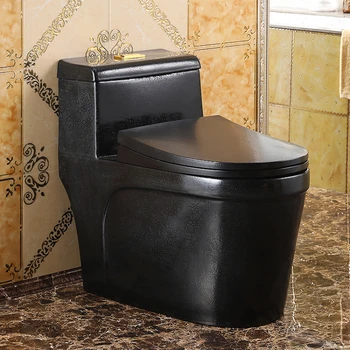 Buitinių Europos stiliaus matinis juodas modelis unitazo Namų super-sukama kompozicijas gaivikliai keramikos spalva asmeninį tualetą lankas