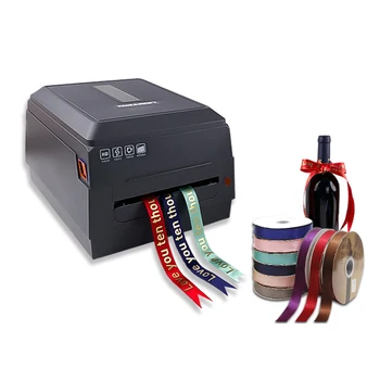 Geriamojo virvelę tekstilės audinio etiketės satino kaspinu spausdinimo mašina automatinis skaitmeninis šilumos juostelės karšto folija štampavimo mašina