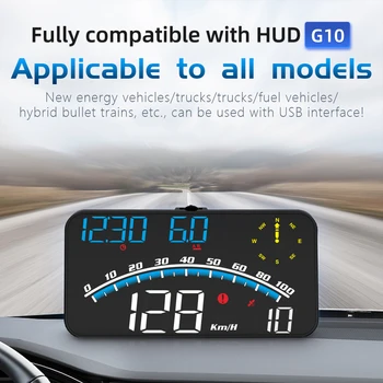 5.5 Head Up Display Viršijimo Signalas Auto Elektronikos Shift Priminimas KMH/H Automobilis GPS HUD prekinis, galinis Stiklo Projektorius Visoms Transporto priemonėms,