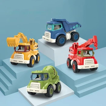 Statybos Automobilio Žaislas Žaisti Transporto priemonės Mini Traukti Atgal Ekskavatorių/maišytuvas Sunkvežimis/automobiliniai/išpylimo Sedanas Smėlio Žaisti Žaislas Bamblys D5qa