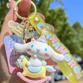 Kawaii Cinnamoroll Maišelį Apdailos Key Chain Saldus Anime Personažai Mielas Vaikiškų Žaislų Krepšys Apdaila