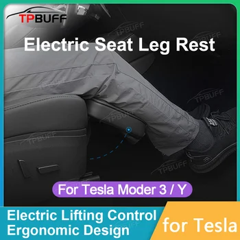 TPBUFF Elektrinis Sėdynių, Kojų Poilsio Tesla Model 3 Y Automobilių Pratęsimo Sėdynės Mat Atrama 80° Nemokama Padarinių Odos Priedai 2023