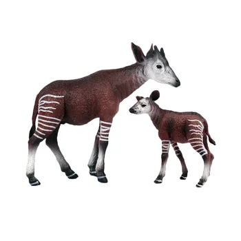 2 Vnt Laukinių Gyvūnų Modelio Kietojo Statinio Žaislai Vaikams Papuošti Okapi Apdaila, Vaiko, Vaikų