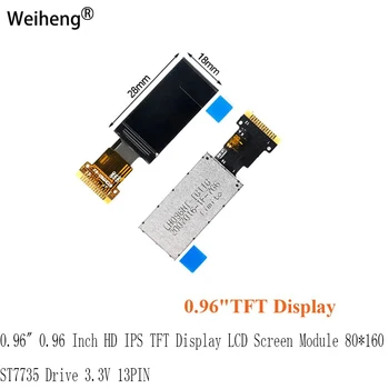 0.96 0.96 Colių HD IPS TFT LCD Ekranas Ekrano Modulis 80160 ST7735 Ratai 3.3 V 13PIN