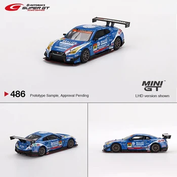 MINI GT 1:64 Modelio Automobilių GT-R GT3 #56 KONDO LENKTYNIŲ 2022 # 486 LHD Mėlyna