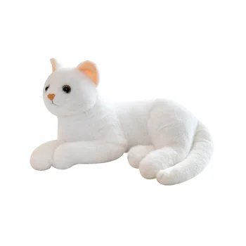 Pliušiniai Žaislai Mergaitėms, Vaikų Kambarys Ornamentu Namų Pūkuotas Katinas Modelis Žavinga Balta Vaikas