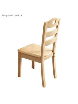 Visi medžio masyvo valgomojo kėdės, modernaus minimalistinio valgomojo stalas, kėdės, stalai kėdės atlošas kompiuterio namuose, laisvalaikio kūrybos