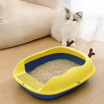 Kačių Kraikas Langelyje Didelis Anti-splash Visiškai Pusiau uždara Kačių Tualeto Kraiko Dėžutė Mažas Kačiukas Narve Smėlio Dėžutės Katė Prekes