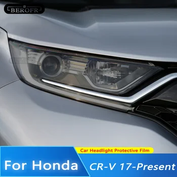 2x Automobilių Žibintų Apsaugos Atspalvis Filmas Dūmų Juodos Skaidrios TPU Apsauginiai Šviesos Lipdukas Honda CR-V CRV 2017-Dabartinė 2022