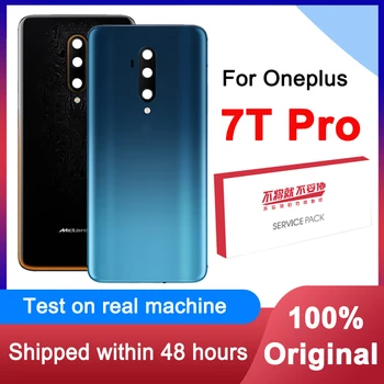 Originalus Atgal Būsto Pakeitimo Oneplus 7T Pro Galinį Dangtelį Baterija Stiklo 1+7T Pro Vienas plius 7T Pro Galinis Dangtis Su Logo
